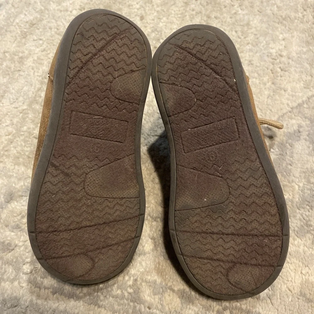 Double Barrel Boys Kids Shoes‎ Digital Camo Moccasin Beige Tie Shoes Sz 9